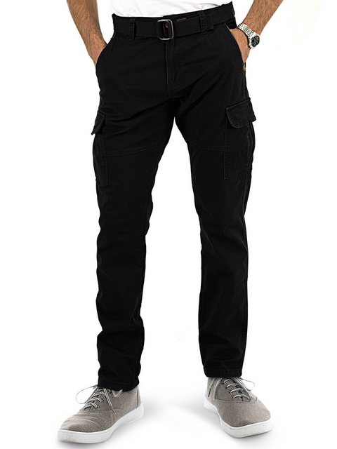 Bild von Indicode Herren William Cargohose inkl. Gürtel 15958, Schwarz, S