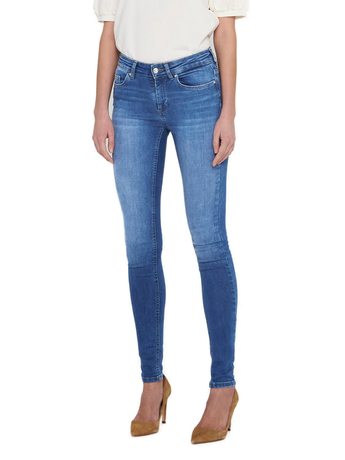 Bild von Only Damen Jeans ONLBLUSH MID SK REA12187 - Skinny Fit - Blau - Medium Blue Denim