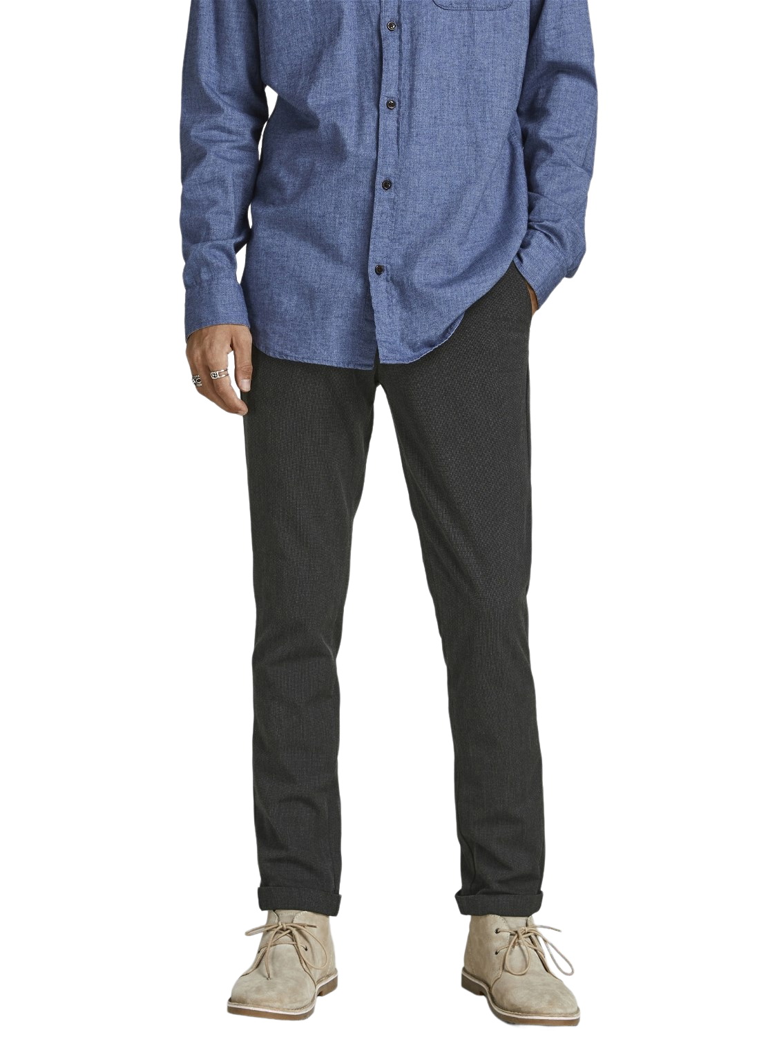 Bild von JACK & JONES Herren Jjimarco Jjconnor Akm Dg Minimal Noos Hose, Dark Grey, 31W / 32L EU
