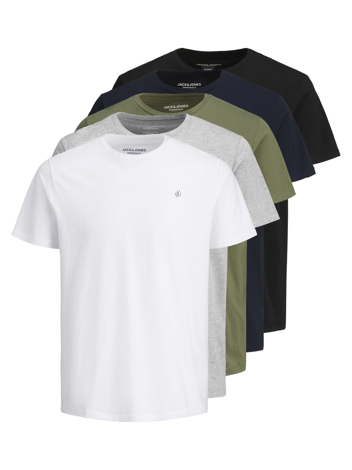 Bild von Jack & Jones T-shirt 5er-pack Jorjxj Tee Crew Neck für Herren - 2XL
