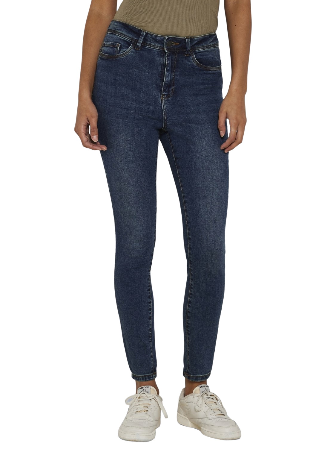 Bild von Noisy May Damen Jeans NMAGNES HW ANK JEANS VI124MB Skinny Fit Blau - Medium Blue Denim