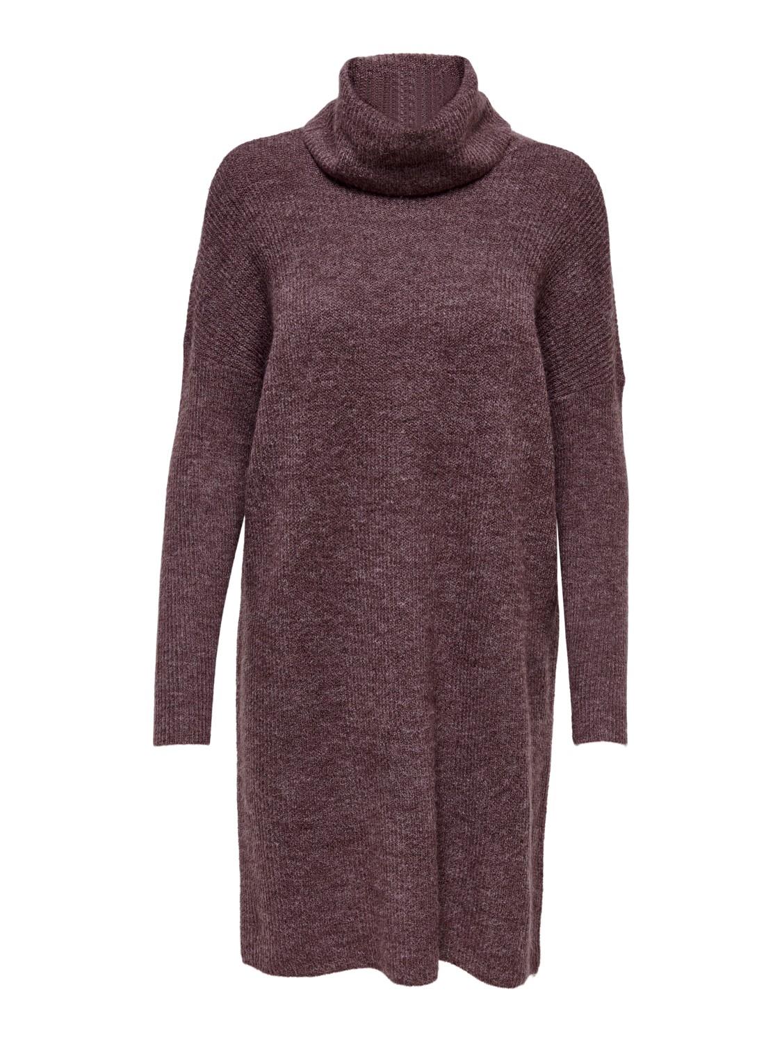Bild von ONLY Damen Strickkleid Loose Fit Longsleeve Knit Kleid mit Langen Ärmeln ONLJANA Rollkragen Dress Pullover, Farben:Bordeaux, Größe:XS