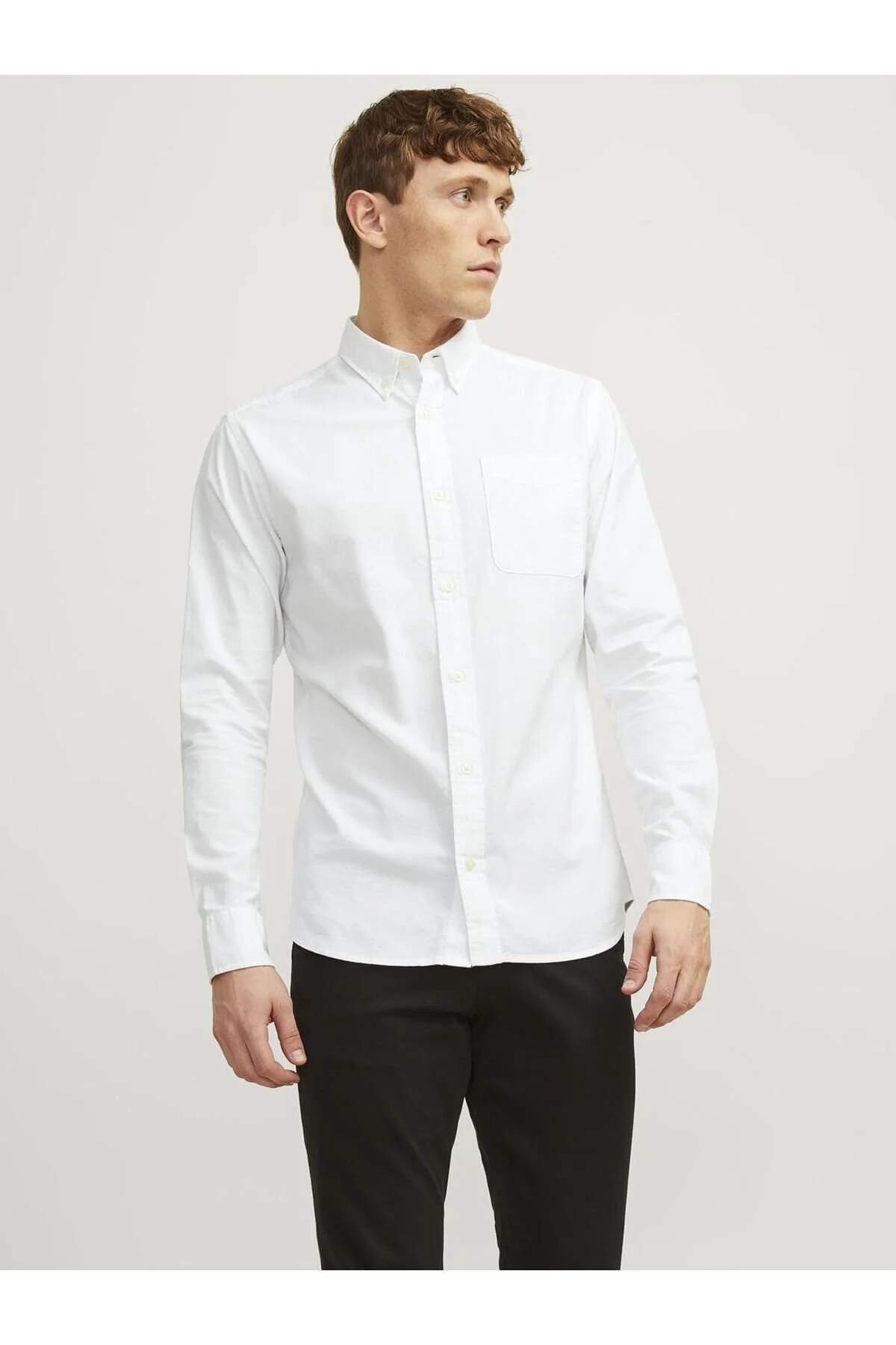 Bild von Jack & Jones Langarmhemd »BROOK OXFORD«, mit Button-Down Kragen