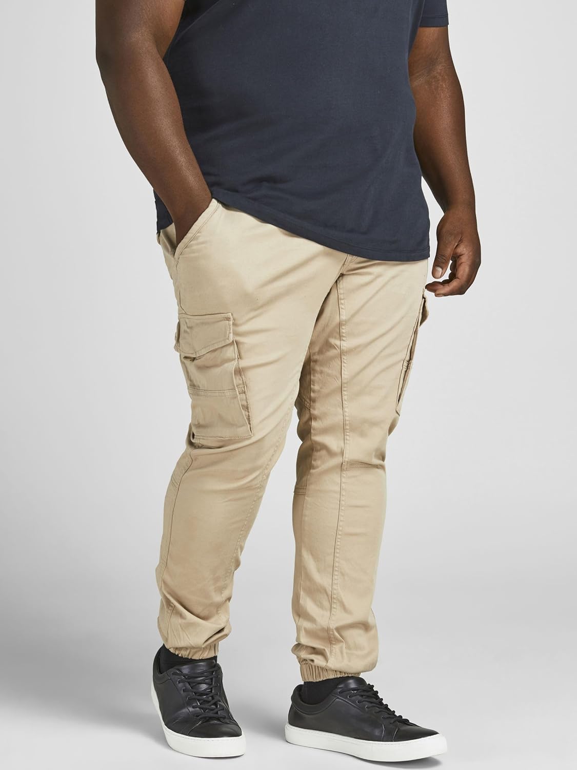 Bild von JACK & JONES Herren Cargo Hose JPSTPAUL JJFLAKE Plussize - Slim Fit - Beige, Größe:40W / 30L, Farbvariante:Crockery 12199184