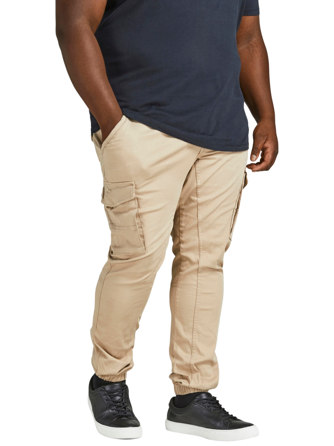 Bild von JACK & JONES Herren Cargo Hose JPSTPAUL JJFLAKE Plussize - Slim Fit - Beige, Größe:44W / 34L, Farbvariante:Crockery 12199184