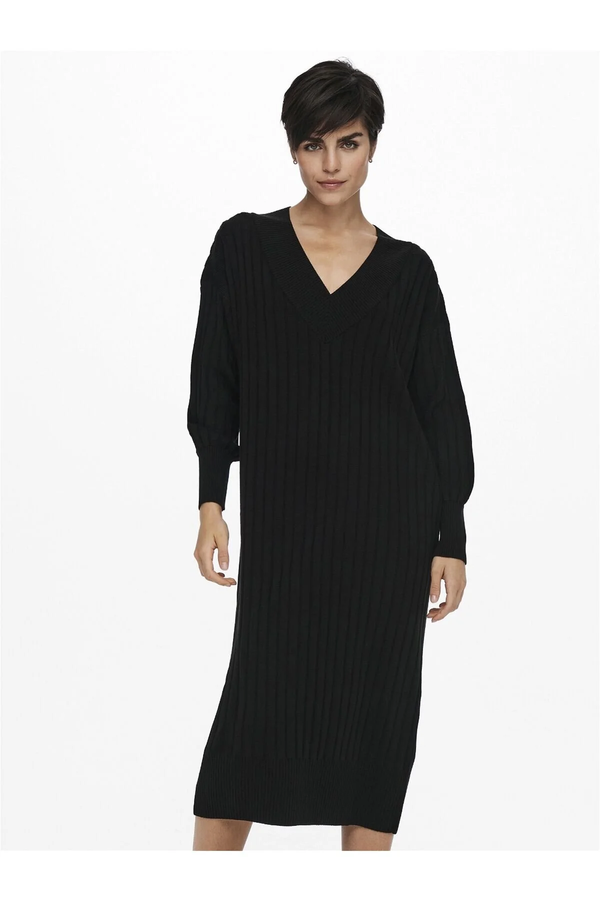 Bild von Only Strickkleid Onlnew Langes Cut Kleid für Damen - XL