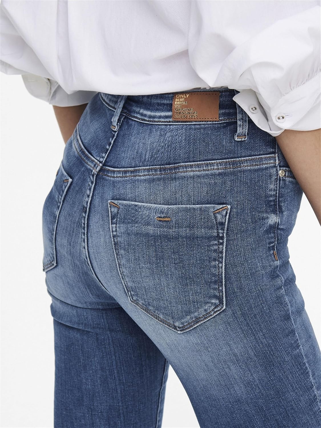 Bild von ONLY Damen Onlforever High Life Hw Sk Rea958 Noos Jeans, Medium Blue Denim, L 30L EU