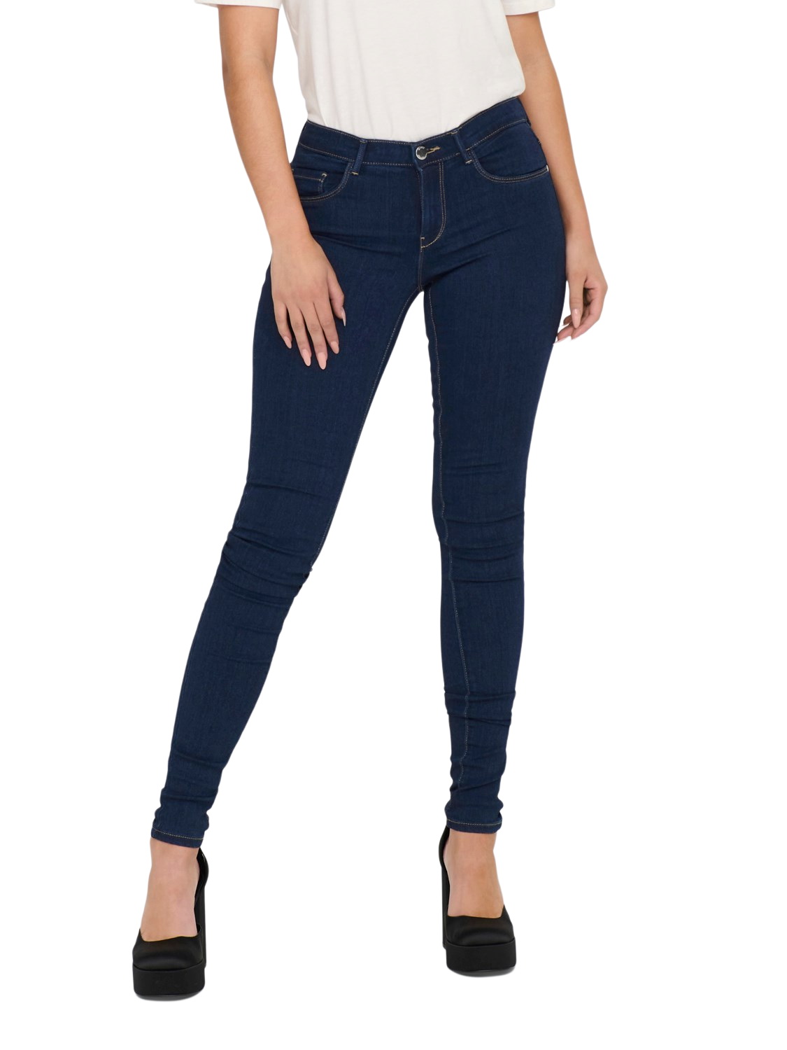 Bild von Only Damen Jeans onlRAIN REG SKINNY JEANS CRY6060 - Skinny Fit - Schwarz - Blau