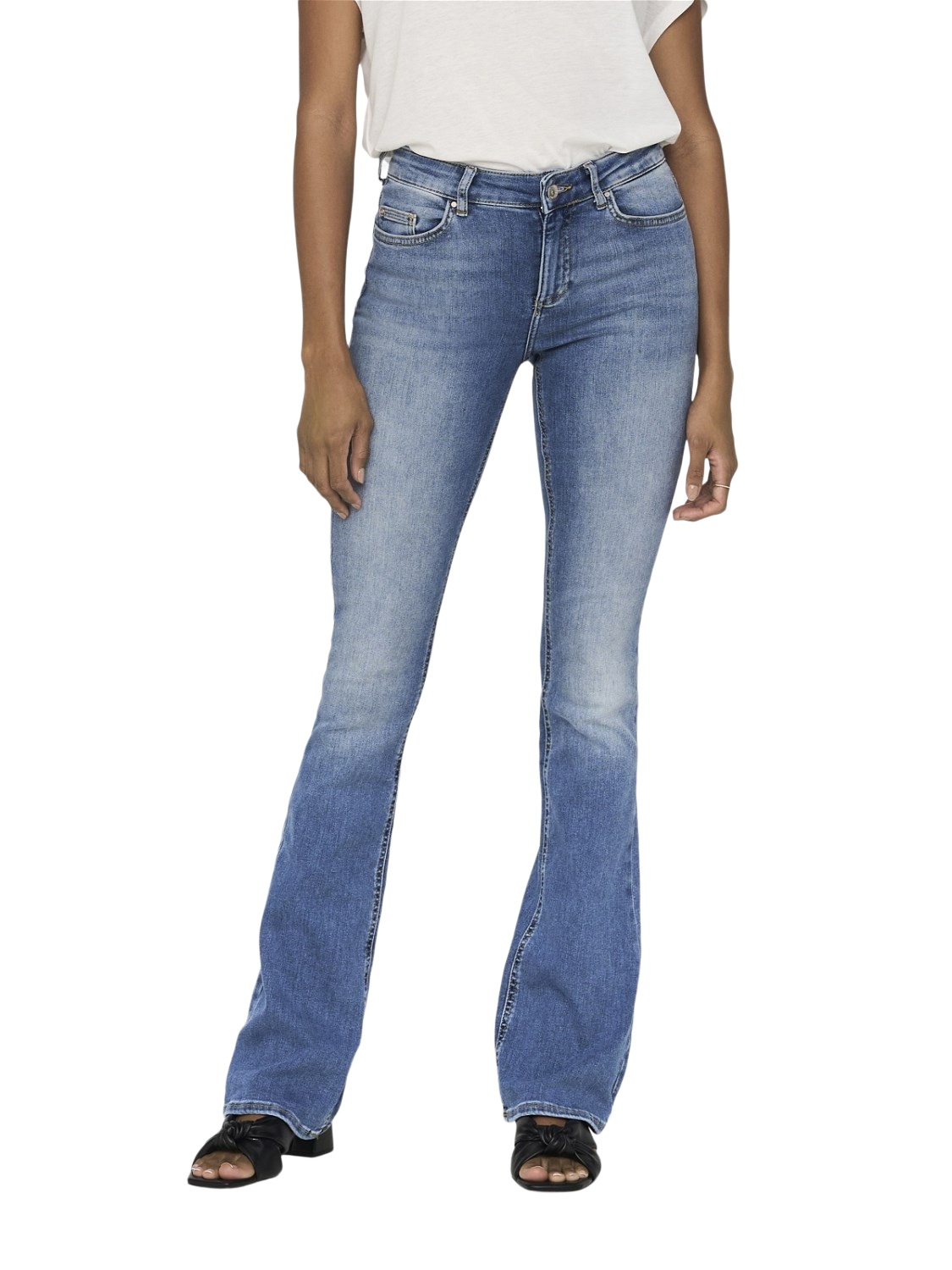 Bild von Only Flared Fit Jeans Onlblush Mittlere Taille Ausgestellt Jeans für Damen - S/34