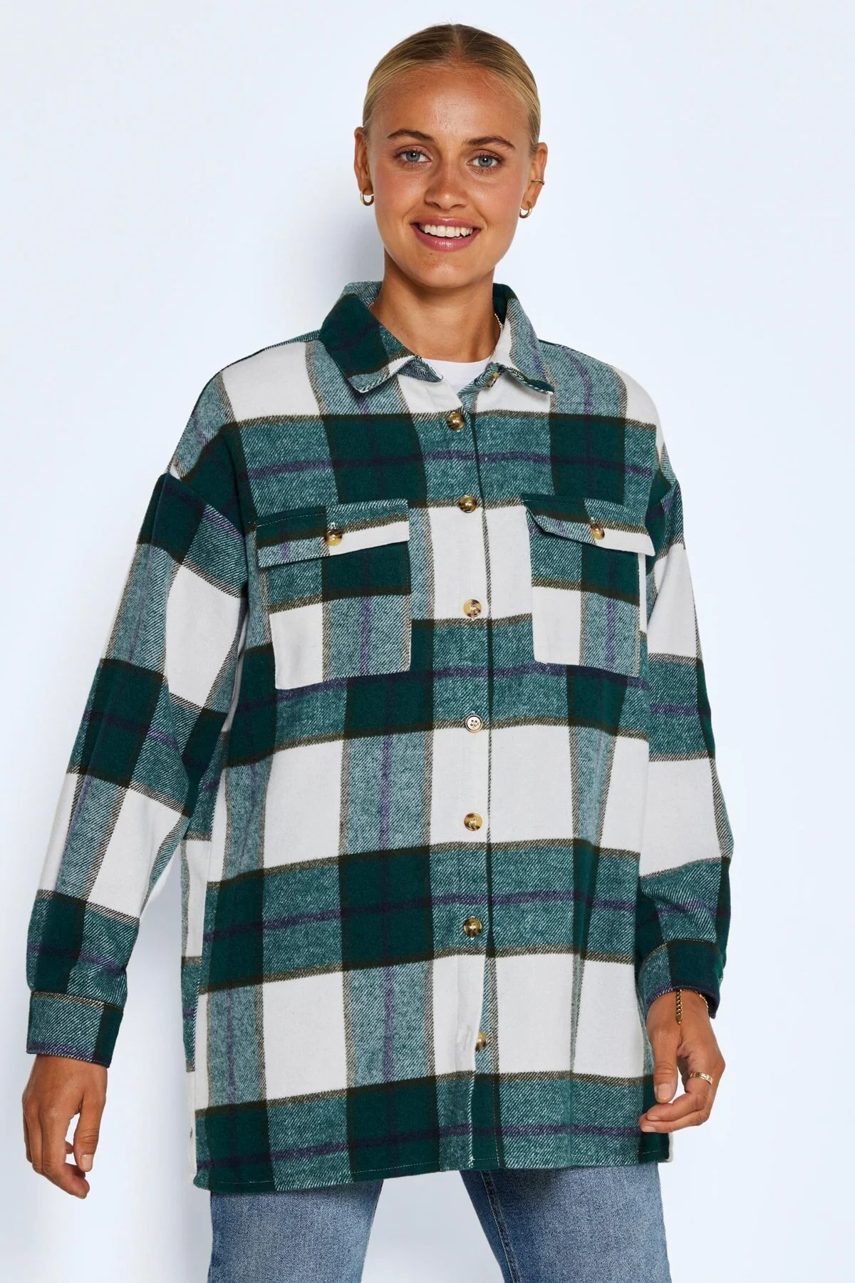 Bild von Noisy May Hemd Schwarz Relaxed Fit für Damen - S