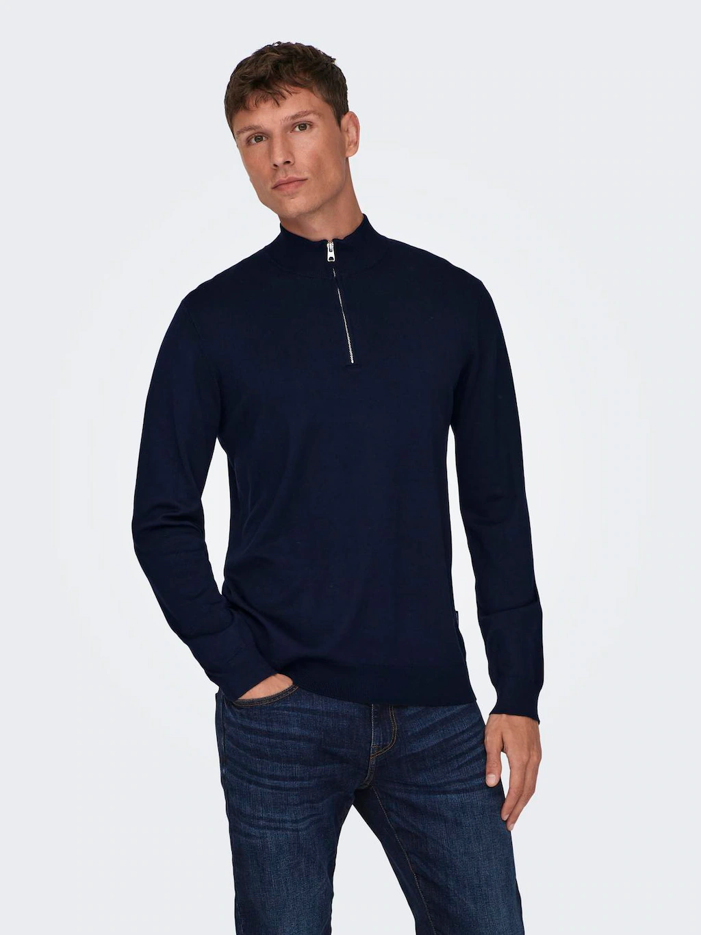 Bild von ONLY & SONS Strickpullover »ONSWYLER LIFE REG 14 HALF ZIP KNIT NOOS«
