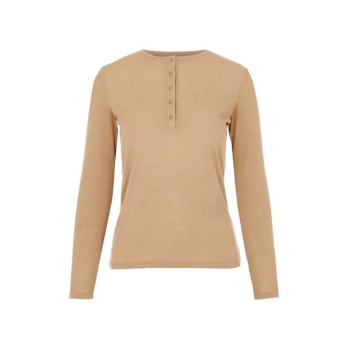 Bild von pieces Langarmshirt Karamel – Stilvolles Basic-Top für Damen