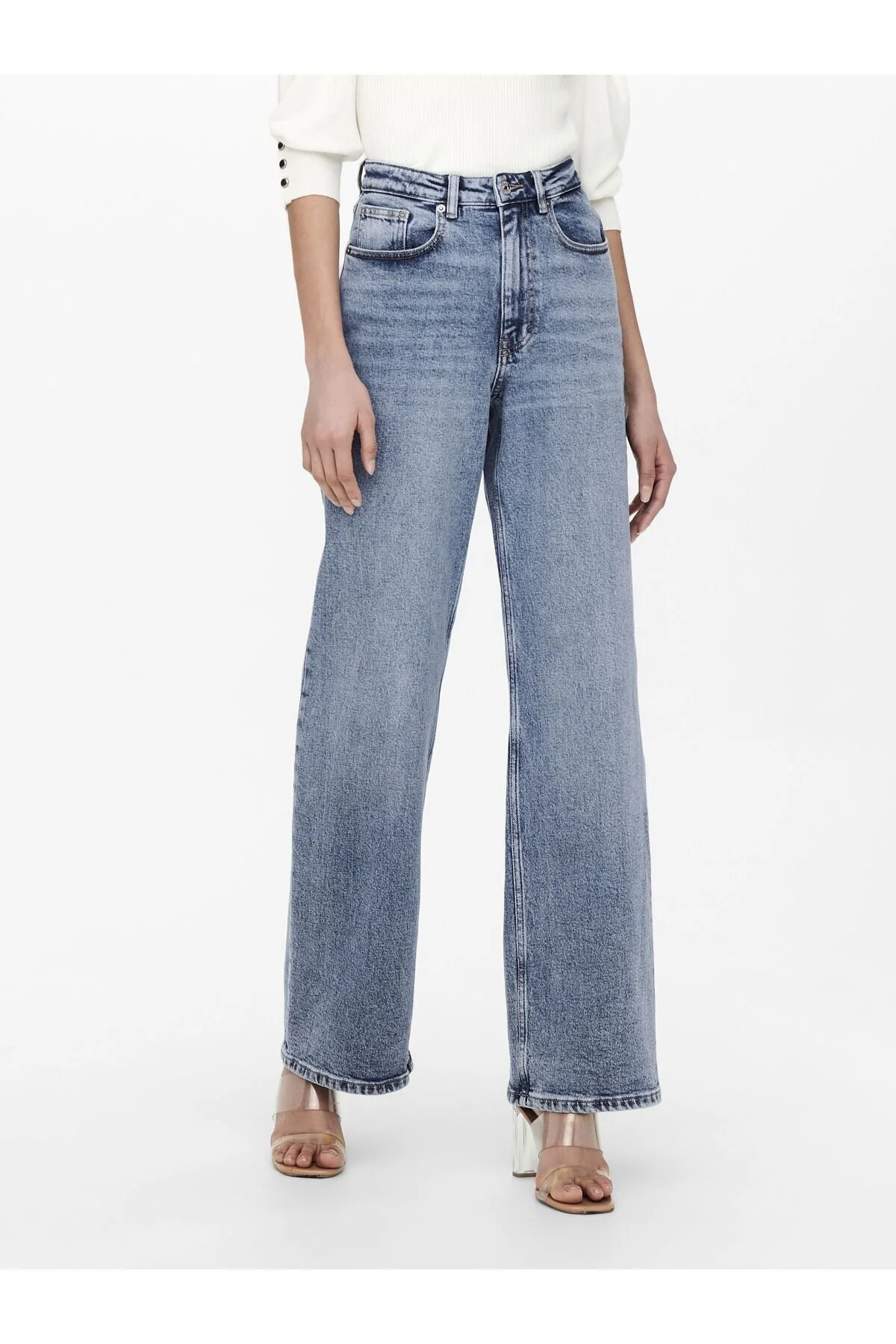 Bild von Only Weit Geschnitten Jeans Onljuicy Hohe Taille Weiter Beinschnitt Jeans für Damen - 29/34