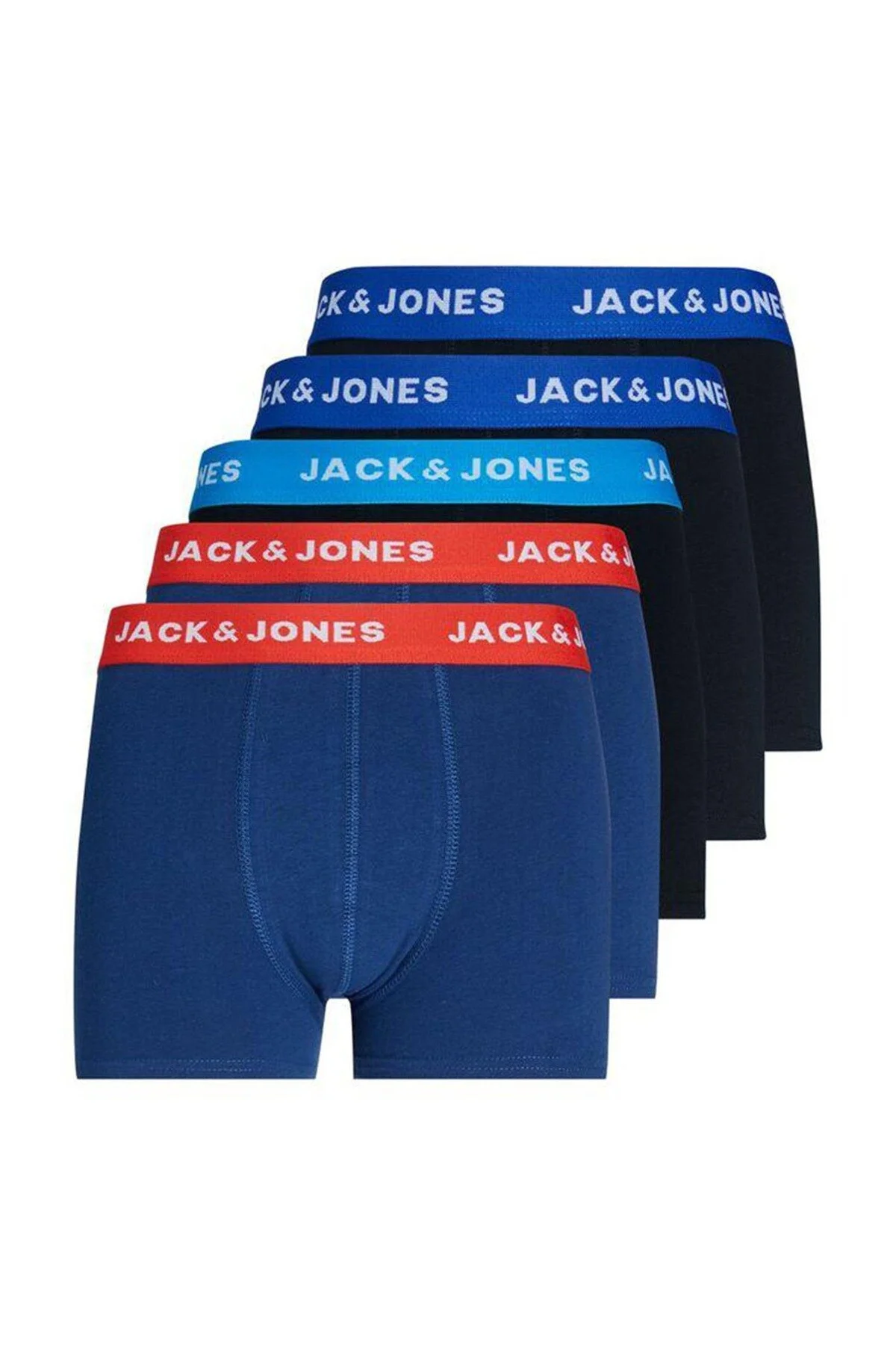 Bild von Jack & Jones Jack&jones Jungen Boxershorts, 5er Pack Jaclee Trunks, Baumwoll-stretch, Logobund für Herren - 164