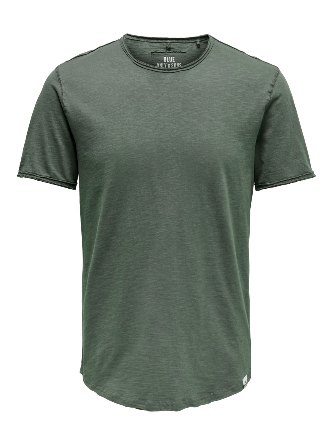 Bild von ONLY & SONS T-Shirt Langes Rundhals T-Shirt Einfarbiges Kurzarm Basic Shirt ONSBENNE 4783 in Grün-2