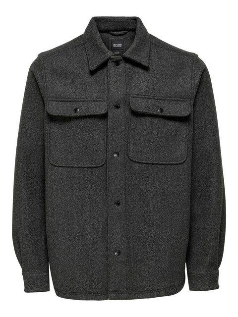 Bild von ONLY & SONS Herren Freizeit Hemd ONSASH - Relaxed Fit XS S M L XL XXL, Größe:M, Farbe:Black 22023564
