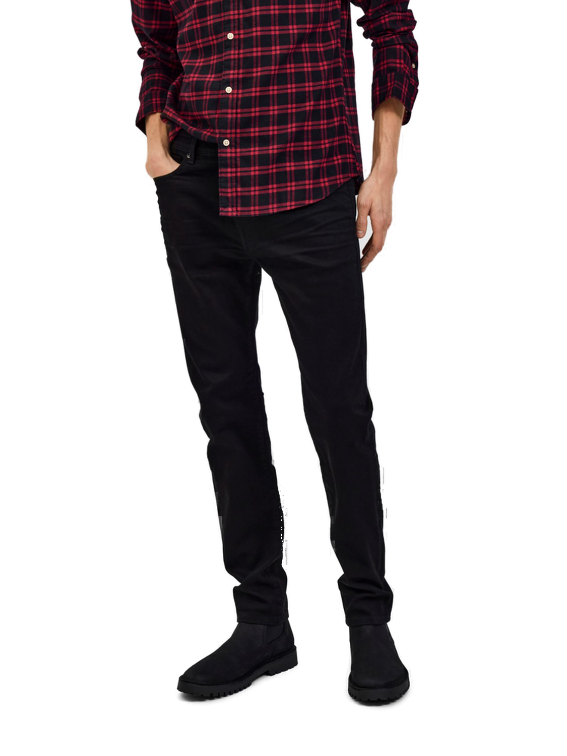 Bild von Selected Homme Herren Jeans SLH175-SLIM LEON 24001 - Slim Fit - Schwarz - Black Denim