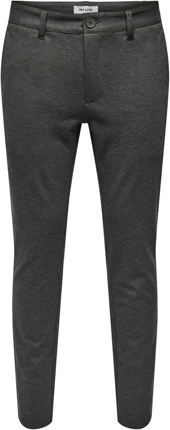 Bild von ONLY & SONS Herren Chino Hose ONSMARK 2911 - Slim Fit - Schwarz W28-W38 Stretch, Größe:31W / 34L, Farbe:Black 22022911