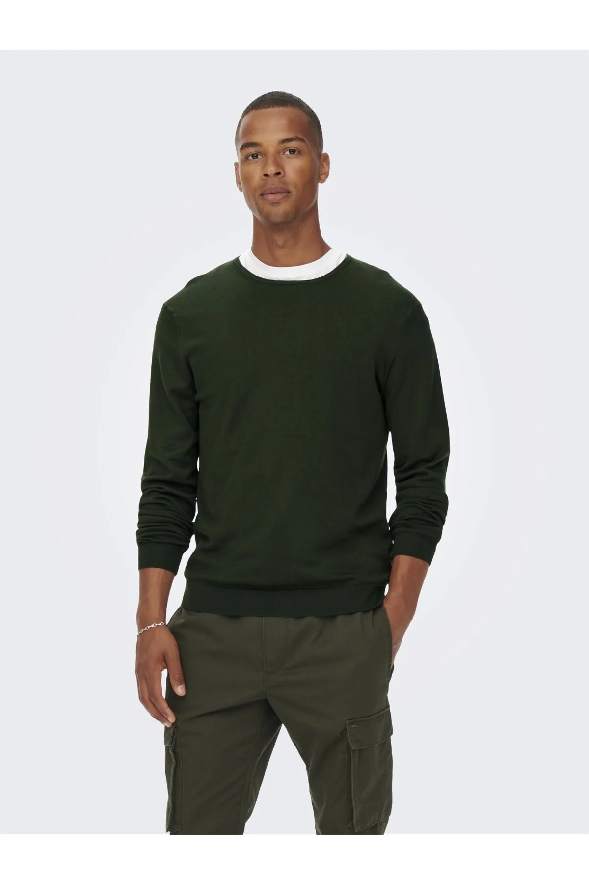 Bild von Only & Sons Onswyler Life Reg 14 Ls Crew Knit Noos Kolophonium für Herren - S