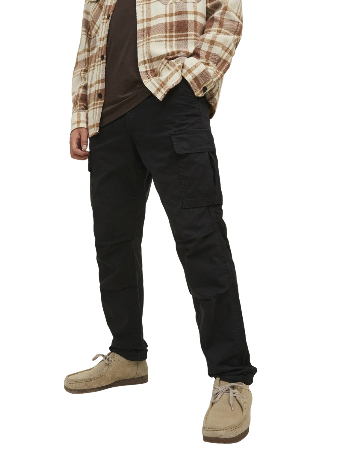 Bild von JACK & JONES Herren Jpstace Jjtucker Ama Noos Cargohose, Black/Detail:solid, 34W / 32L EU