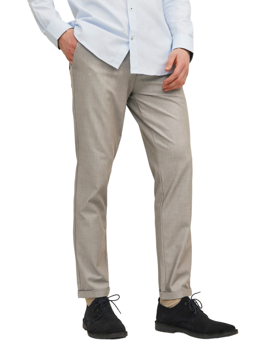 Bild von JACK & JONES Herren Jpstmarco Jjconnor Akm Noos Chinohose, Beige/Detail:solid, 36W / 34L EU