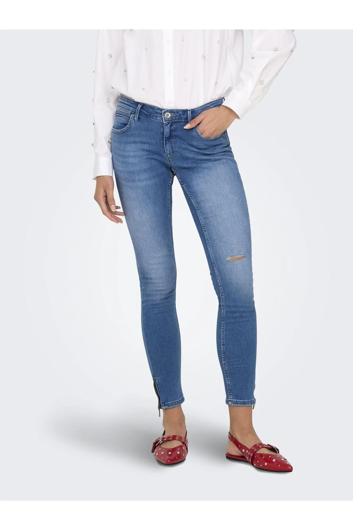 Bild von Only Röhrenjeans Onlkendell Mittlere Taille Skinny Fit Jeans für Damen - 27/34