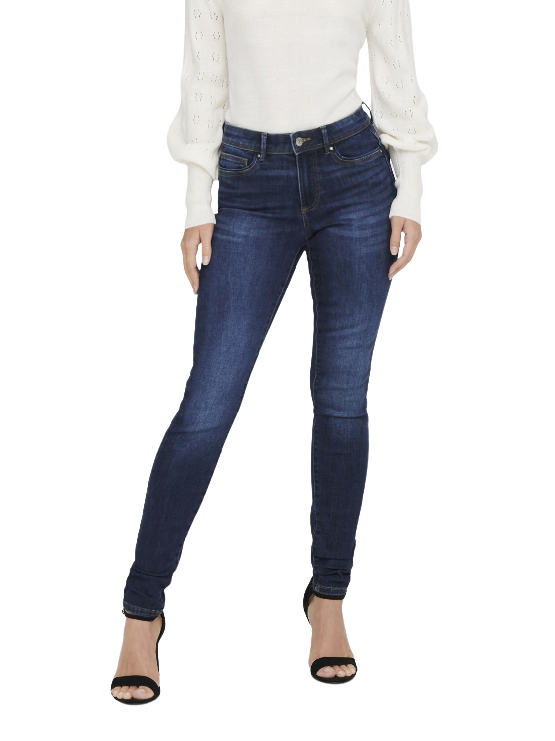 Bild von ONLY Damen Jeans ONLWAUW BJ581 Skinny Fit - Blau - Dark Blue Denim XS S M L XL, Größe:XS/32, Farbvariante:Dark Blue Denim 15272480