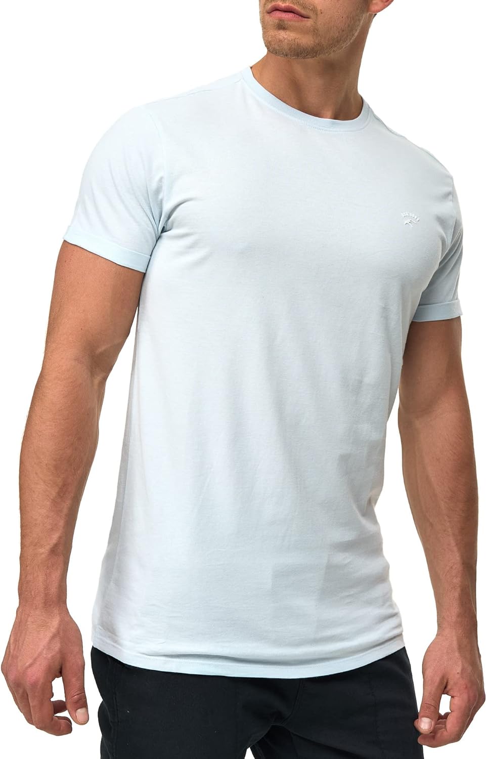 Bild von Indicode Herren Kloge T-Shirt mit Rundhals-Ausschnitt | Herrenshirt Sommershirt Illusion Blue S