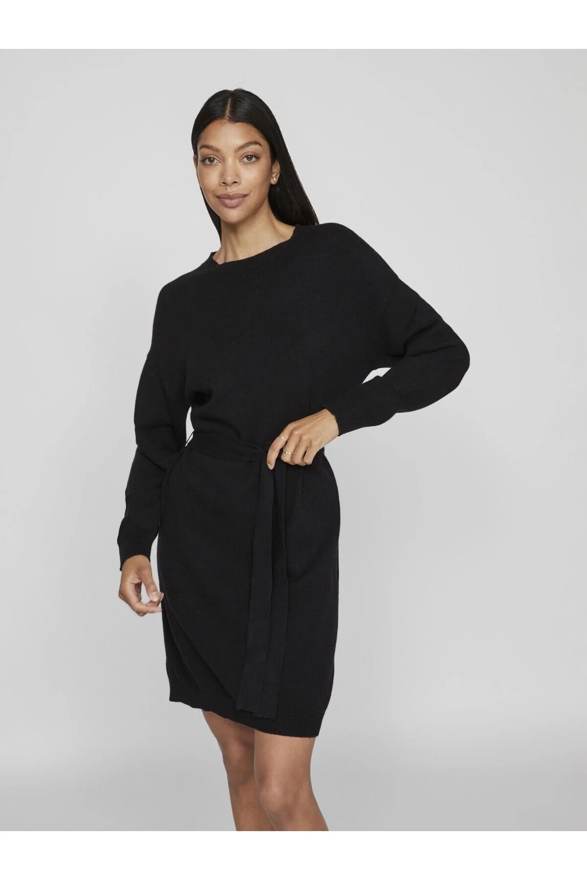 Bild von Vila Strickkleid »VIRIL O-NECK L/S BELT KNIT DRESS - NOOS«