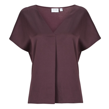 Bild von Vila V-Shirt »VIELLETTE V-NECK S/S SATIN TOP - NOOS«