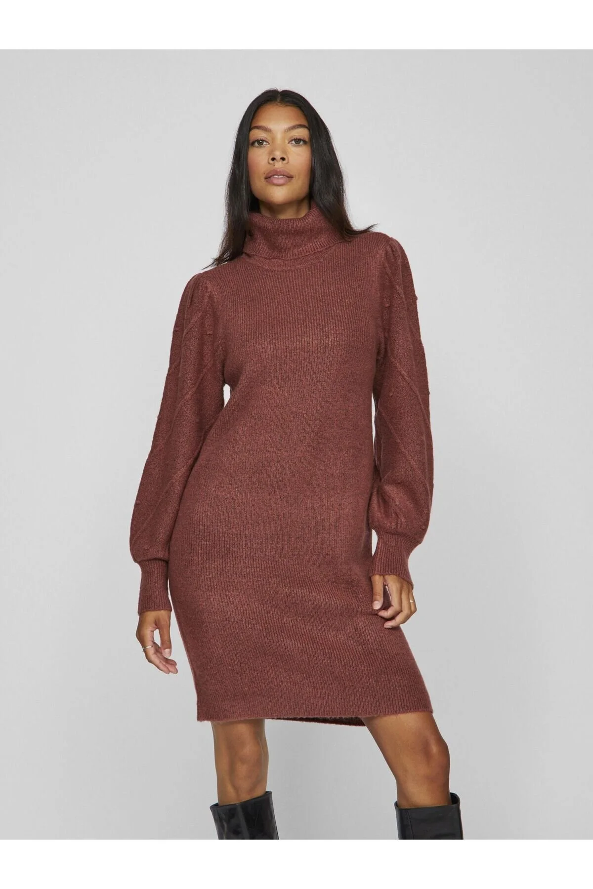 Bild von VILA Strickkleid Rollkragen für Damen - 2XL