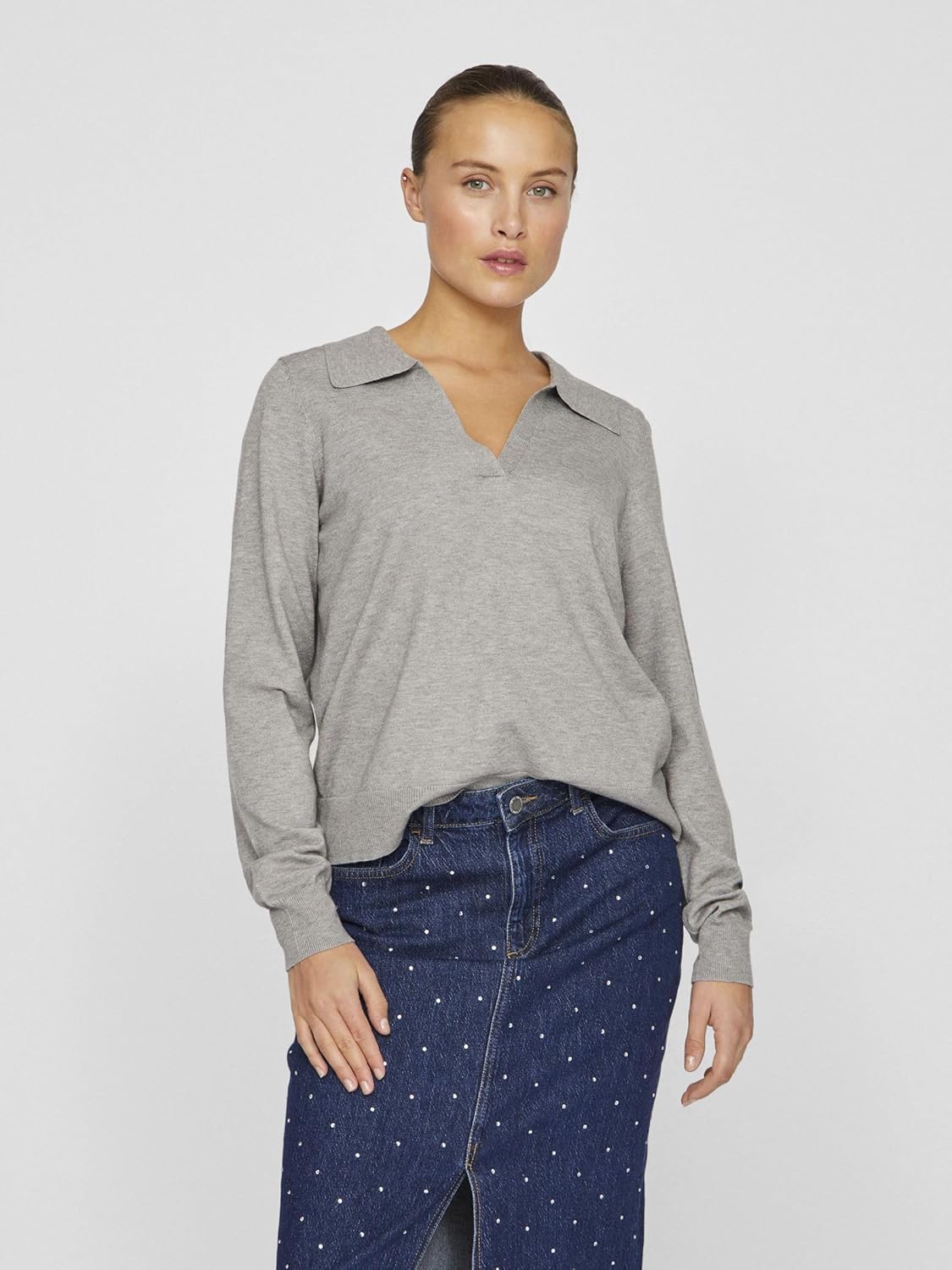 Bild von VILA Strickpullover Mit Geteiltem Kragen für Damen - XS
