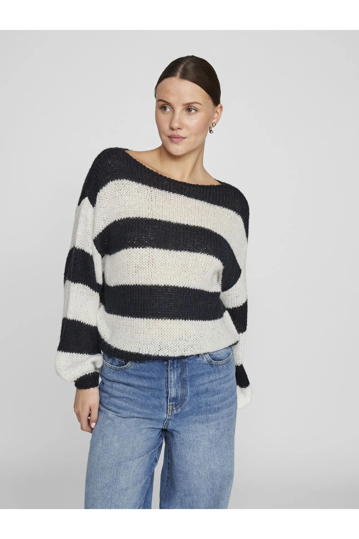 Bild von VILA Sweatshirt Weiß Regular Fit für Damen - L