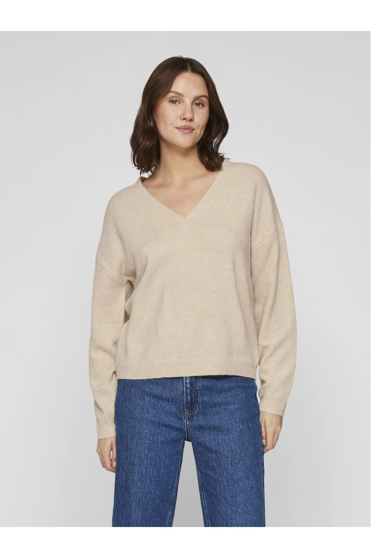 Bild von VILA Strickpullover Mit V-ausschnitt für Damen - L