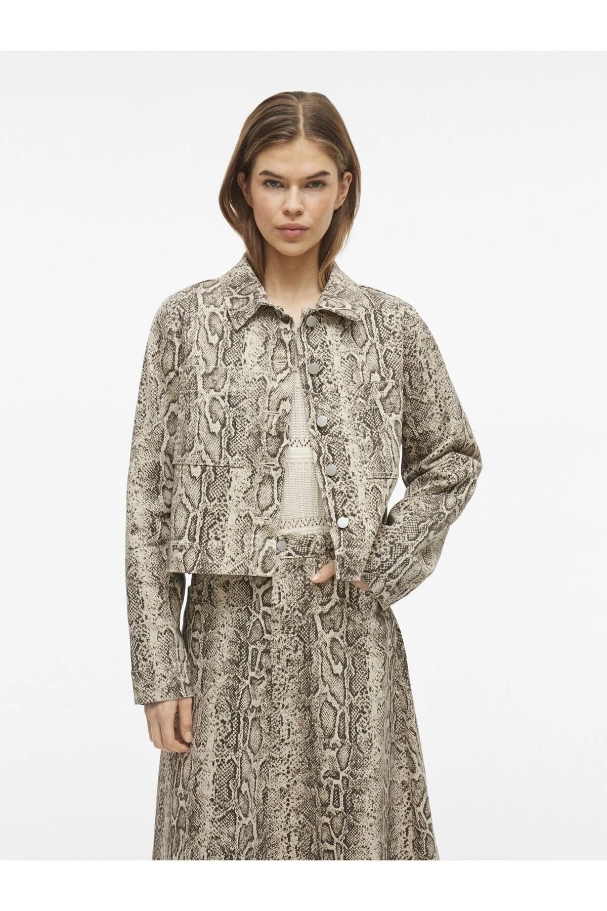 Bild von VILA Jeansjacke Schlangenprint für Damen - 38
