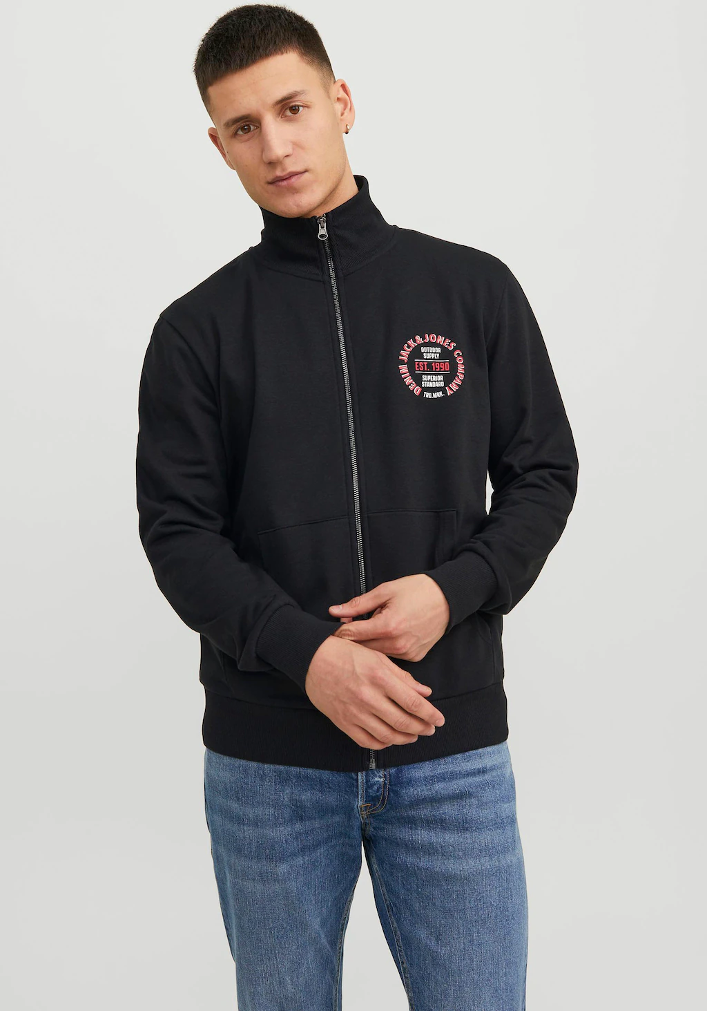 Bild von Jack & Jones Sweatjacke "JJ JJANDY SWEAT ZIP HIGH NECK"