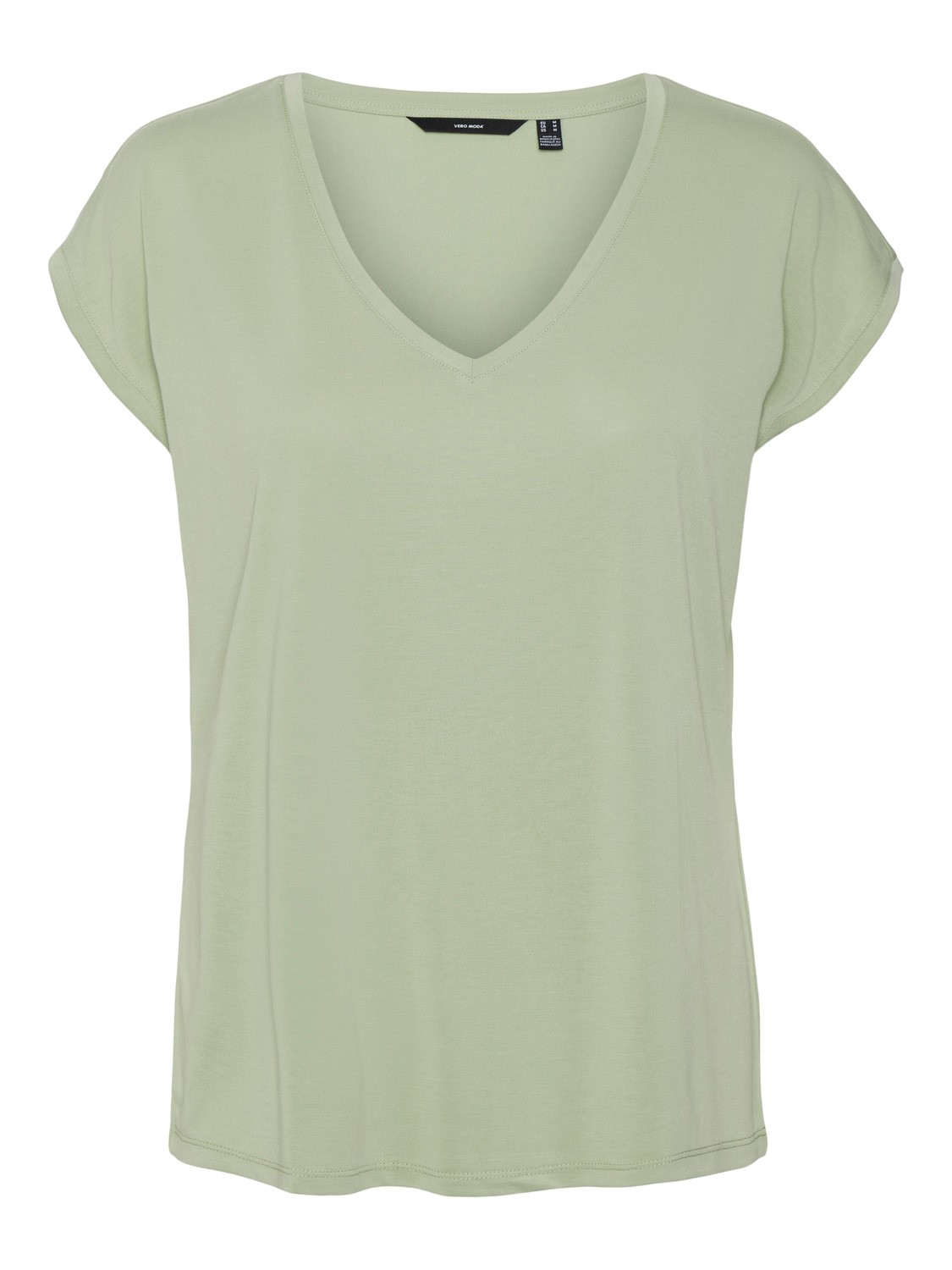Bild von Vero Moda T-Shirt Basic Stretch T-Shirt V-Neck VMFILLI 5282 in Hellgrün