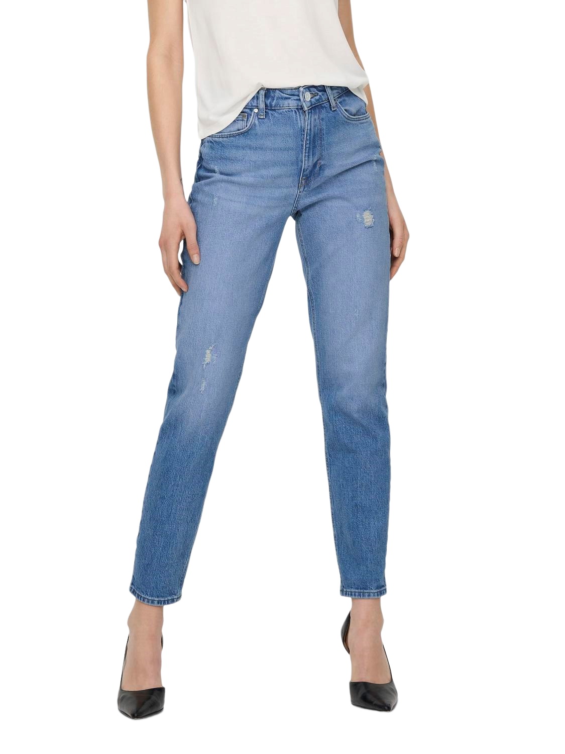Bild von Only Straight-fit Jeans Onlemily Hohe Taille Gerade Geschnittene Jeans für Damen - 30/34