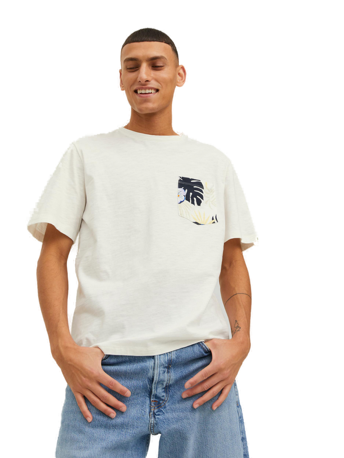 Bild von Jack & Jones Herren Rundhals T-Shirt JORTULUM POCKET - Regular Fit