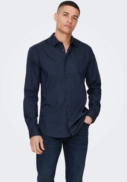 Bild von ONLY & SONS Langarmhemd »ONSANDY SLIM EASY IRON POPLIN SHIRT«