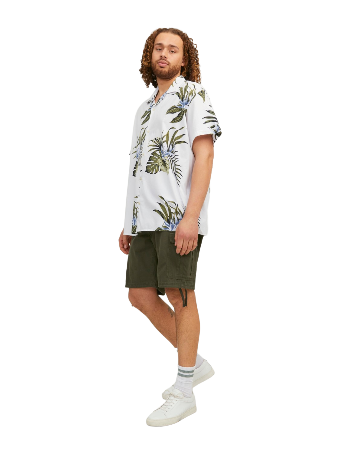 Bild von JACK & JONES Herren Cargo Short JPSTMARLEY JJCARGO - Relaxed Fit - Plussize, Größe:42, Farbe:Forest Night 12237562