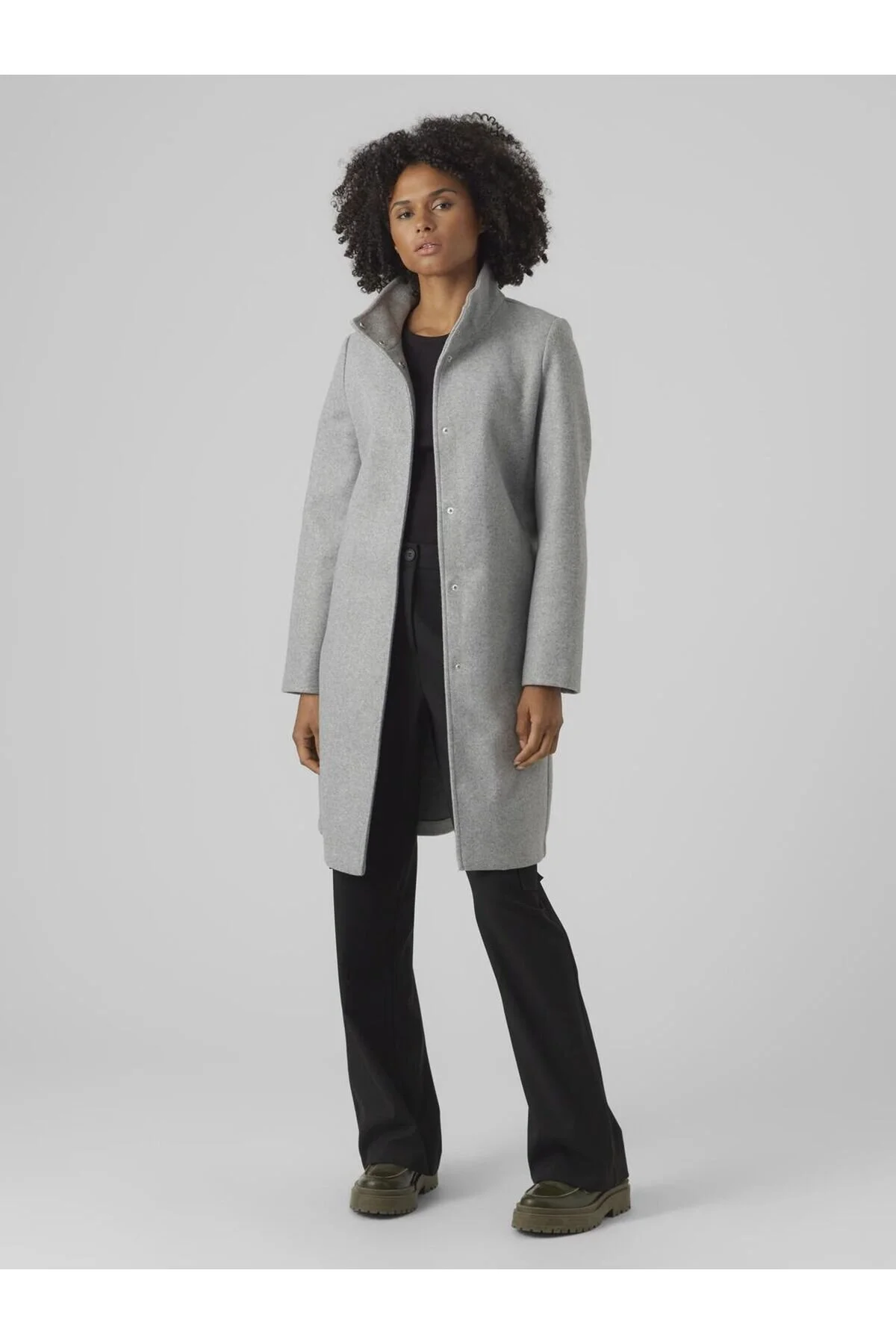 Bild von Vero Moda VMPOPALLY COAT BOOS (10290640-4249441) light grey melange