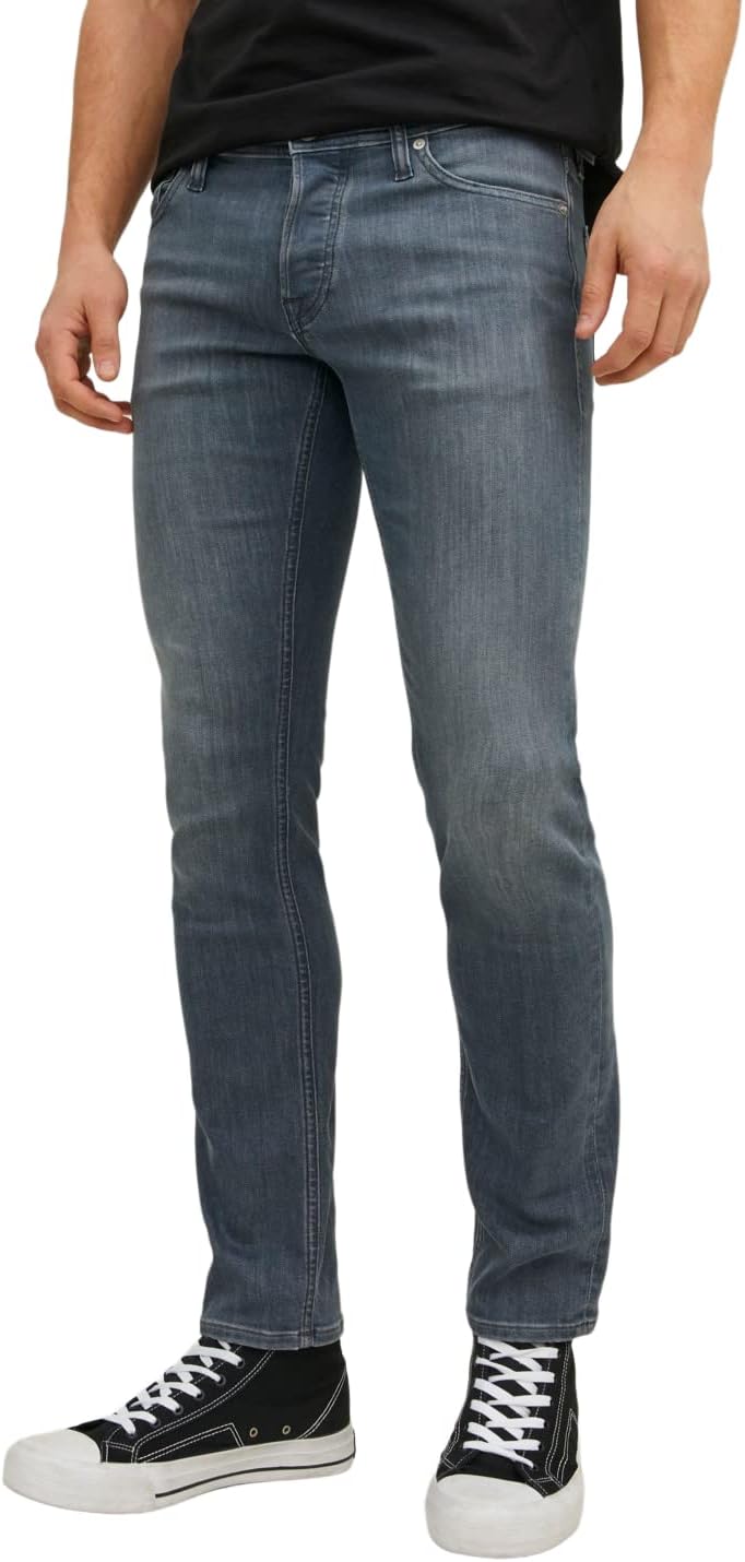 Bild von Jack & Jones Herren Jeans JJIGLENN JJORIGINAL AM 862 - Slim Fit - Grrau - Grey Denim