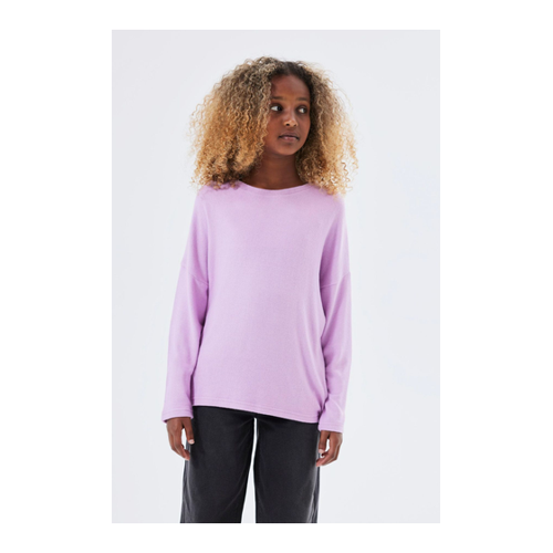 Bild von Name it Strickjacke und Strickpullover für Damen in Lila – Regular Fit