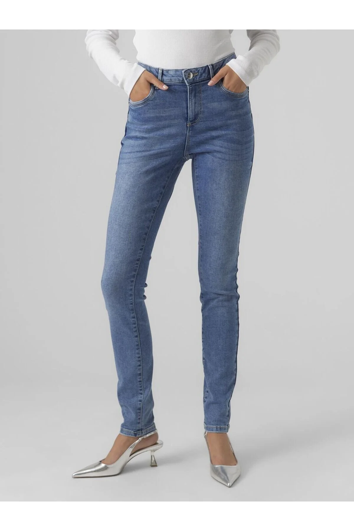 Bild von Vero Moda Slim Fit Jeans – Vmalia – Slim Fit Jeans Mit Mittelhohem Bund für Damen - XS/32