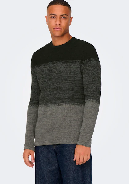 Bild von ONLY & SONS Herren ONSPANTER REG 12 STRUC Crew Knit NOOS Strickpullover, Rosin/Detail:Grading, Small