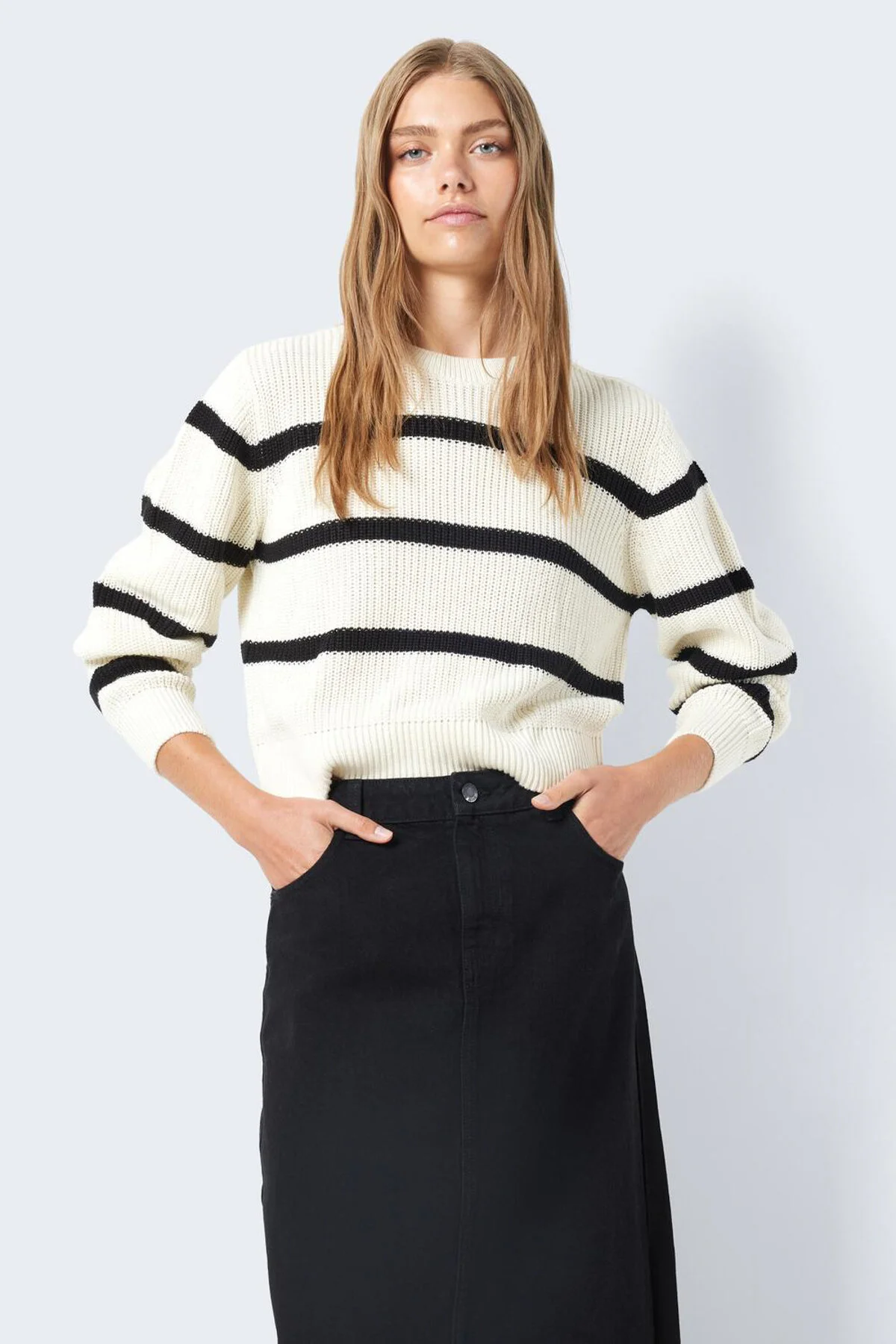 Bild von Noisy may Strickpullover »NMMAYSA L/S STRIPE O-NECK KNIT NOOS«