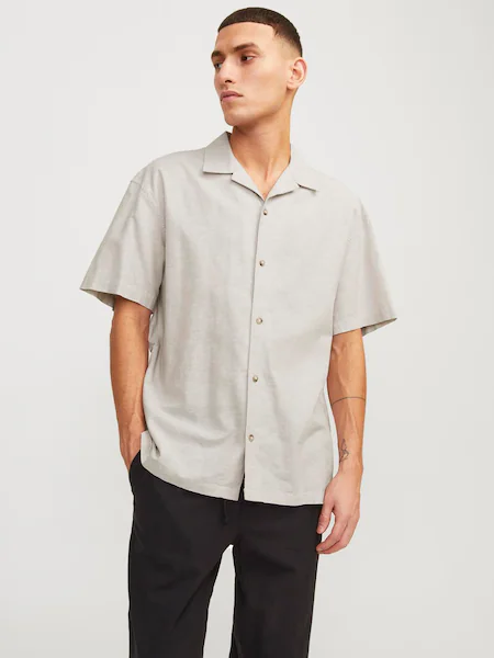 Bild von Jack & Jones Kurzarmhemd "JJESUMMER RESORT LINEN BLEND SHIRT SS SN"