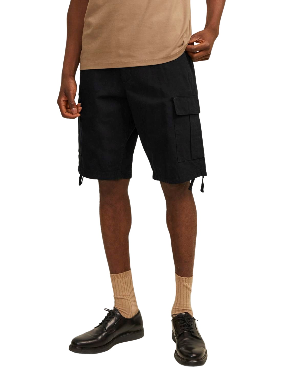 Bild von JACK & JONES Herren Cargo Short JPSTCOLE Barkley JJCARGO - Relaxed Fit S- XXL, Größe:L, Farbe:Black 12248685