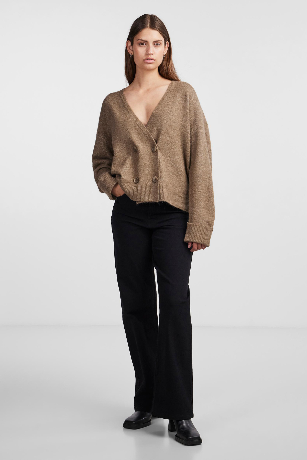 Bild von PIECES Strickjacke /mädchen Fossil für Damen - M